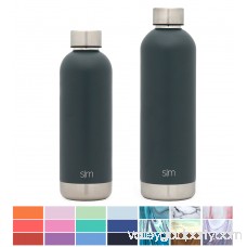 Simple Modern 17oz Bolt Water Bottle - Stainless Steel Hydro Swell Flask - Double Wall Vacuum Insulated Reusable Green Small Kids Metal Coffee Tumbler Leak Proof Thermos - Candy Apple 568033709